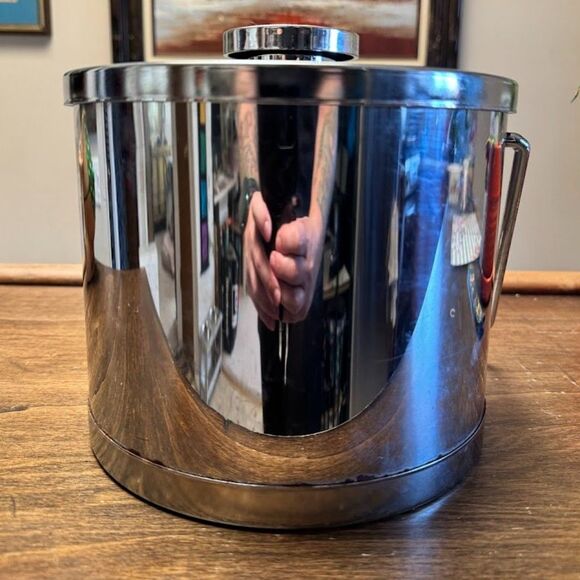VTG Kromex Midcentury Chrome Ice Bucket - Picture 6 of 13